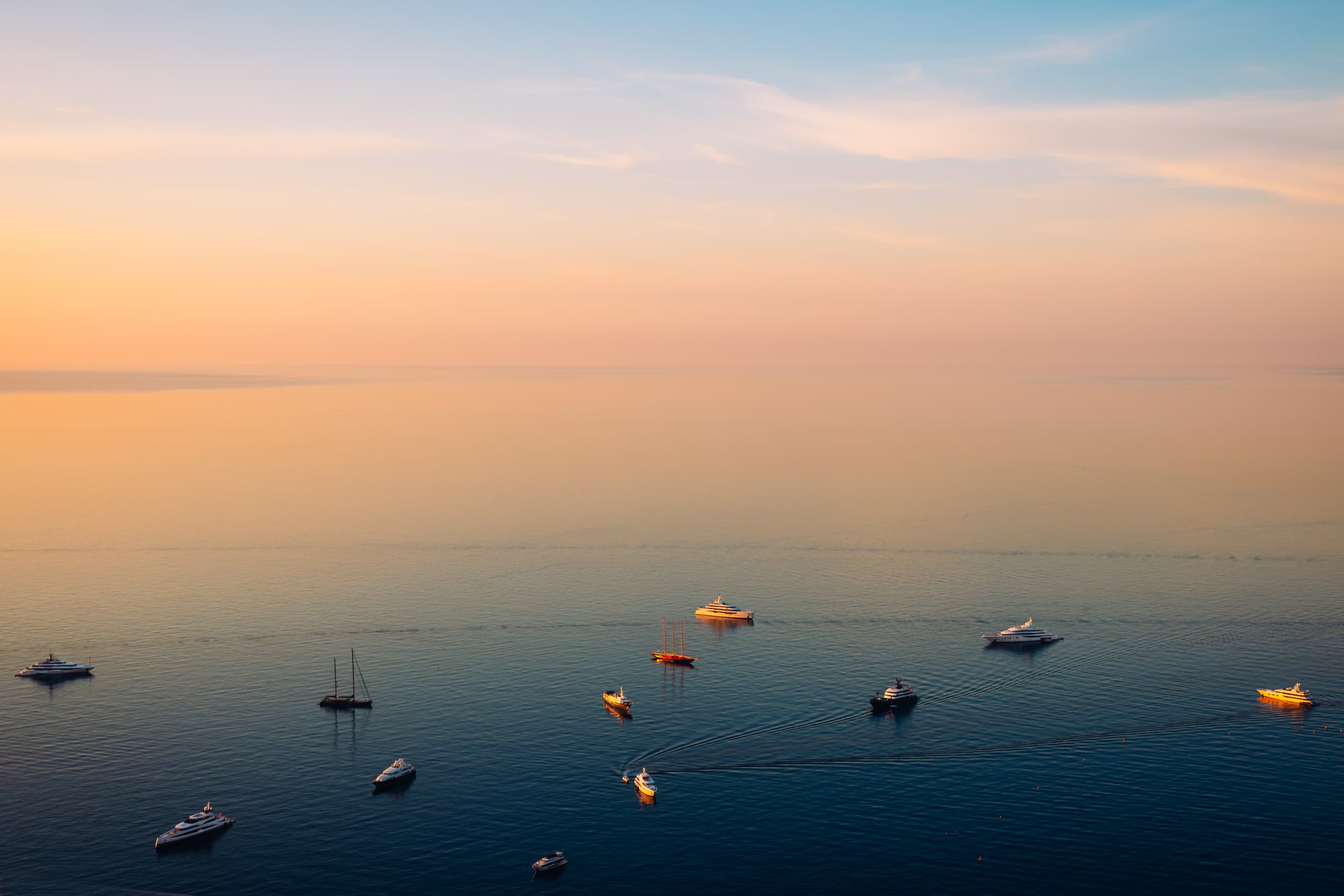Sunrise over the Mediterranean at Roquebrune-Cap-Martin