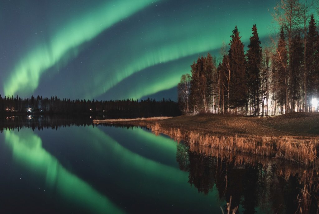 Northern Lights Over Chena Lake, Just Outside of Fairbanks, Alaska. Photo by Andy Witteman